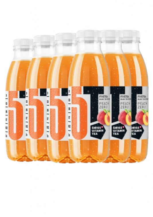 5T Swiss Vitamin Tea (12 x 500ml)  Peach Zero