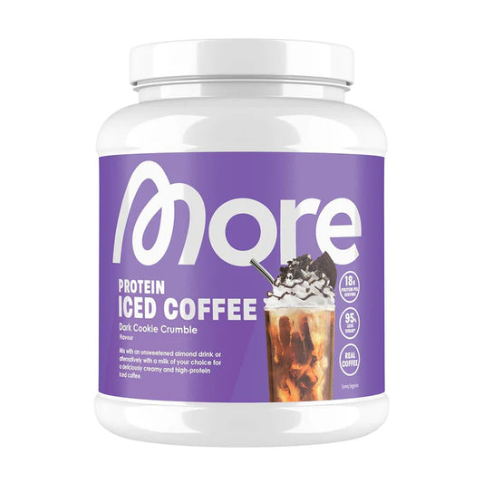 More Protein Iced Coffee (500g Dose) Peanut Caramel Dark Cookie Crumble