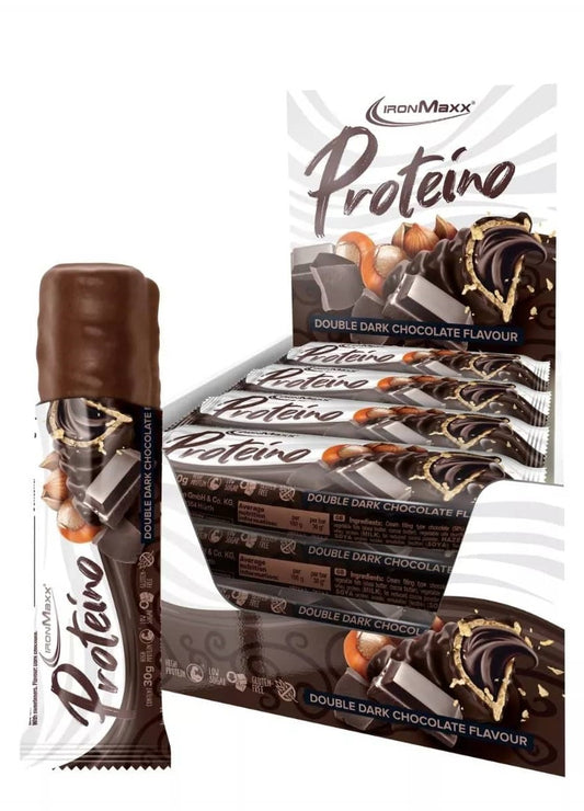 IronMaxx Proteino Protein Bar (12 x 30G)  Double Dark Chocolate