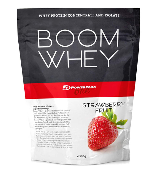 PowerFood One Boom Whey (500g)  Strawberry Fruit