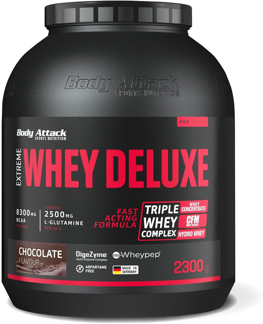 Body Attack Extreme Whey Deluxe (2300g Dose) Schoko