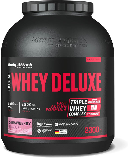 Body Attack Extreme Whey Deluxe (2300g Dose) Erdbeer