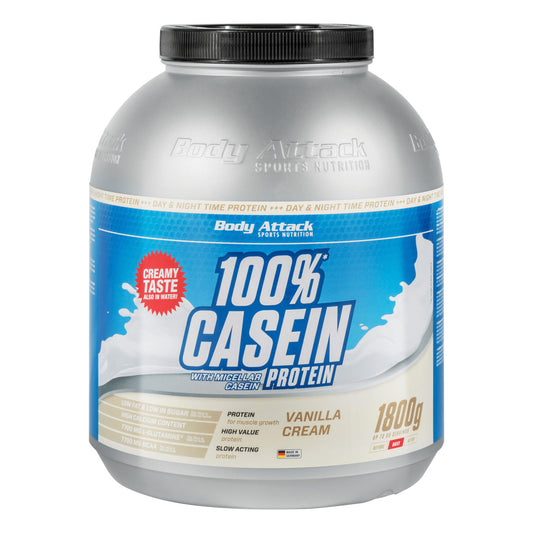 Body Attack 100 % Casein Protein (1800g Dose) Vanille