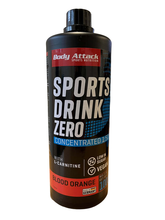 Body Attack Sports Drink Zero (1000 ml)  Blutorange