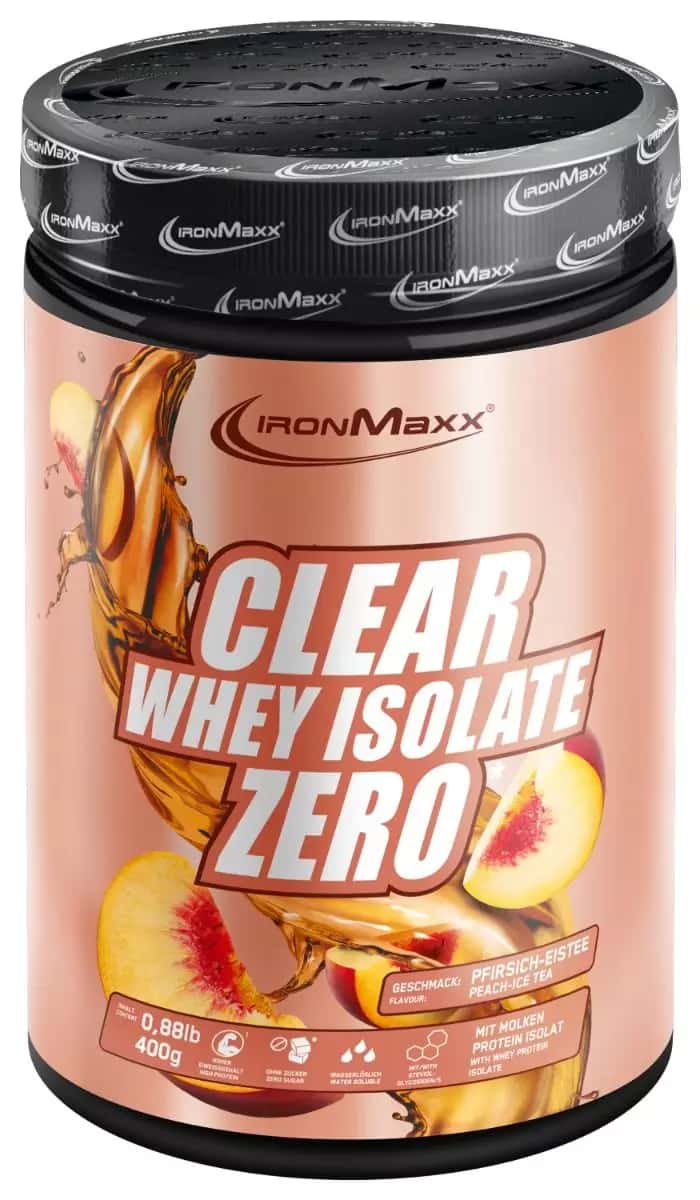 IronMaxx Clear Whey Isolate Zero (400G Dose) Peach Icetea