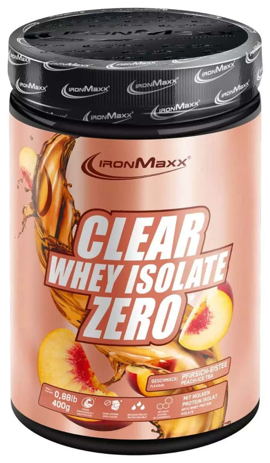 IronMaxx Clear Whey Isolate Zero (400G Dose) Peach Icetea