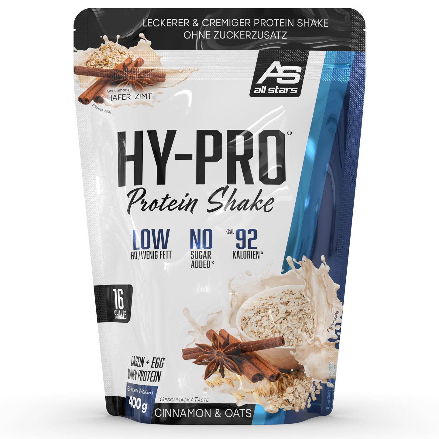 All Stars Hy-Pro Protein Shake (400G Beutel) Cinnamon & Oats