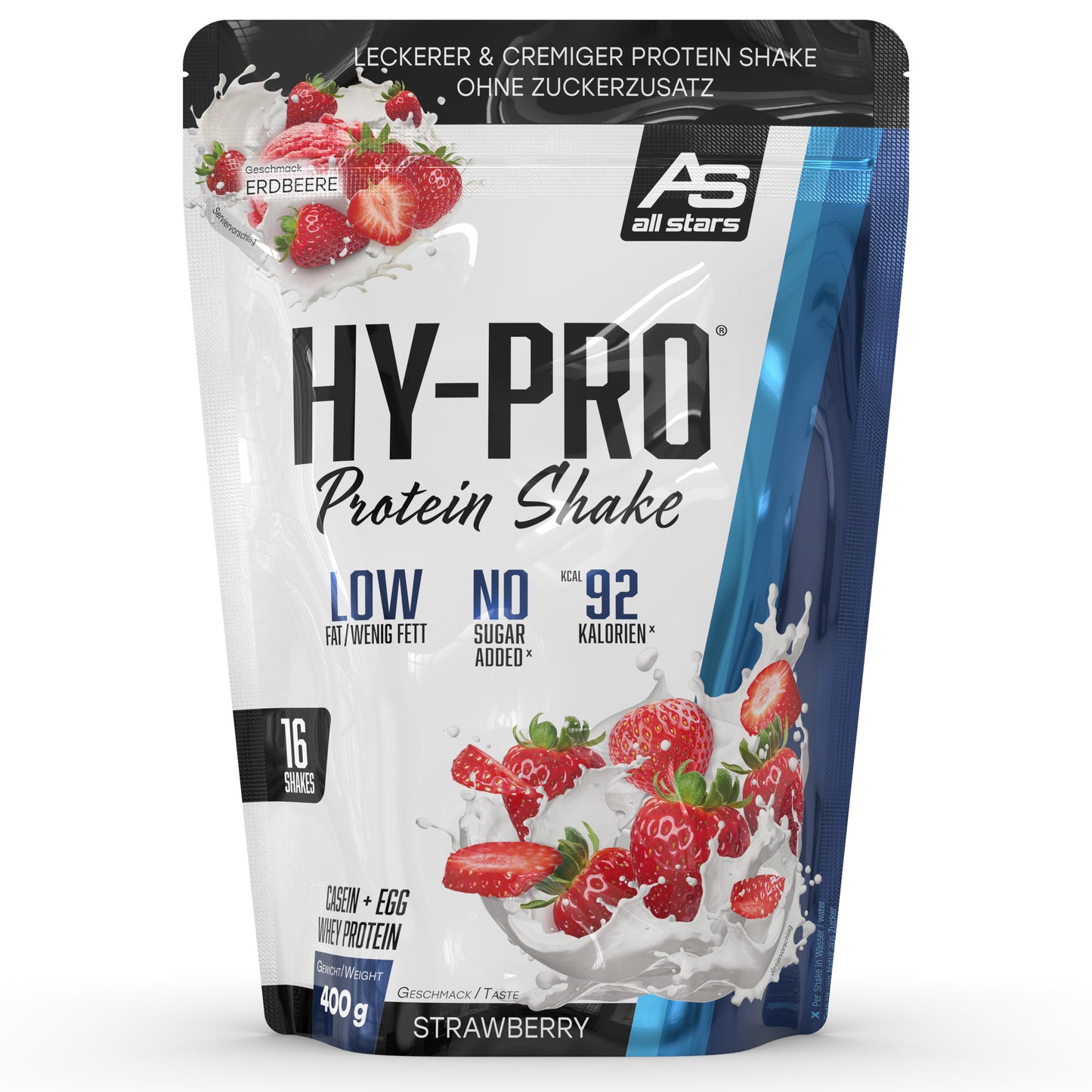 All Stars Hy-Pro Protein Shake (400G Beutel) Strawberry