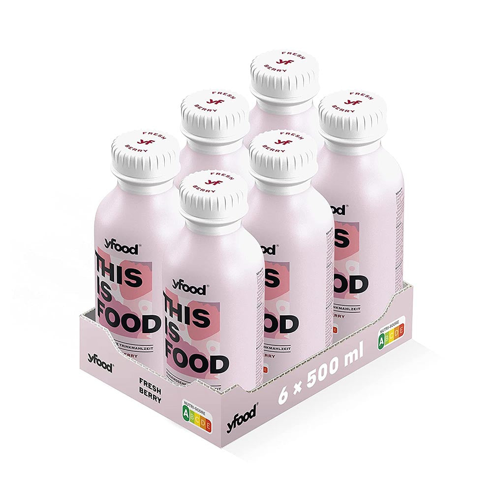 yfood Classic Drinks - Trinkmahlzeit (6 x 500ml) Fresh Berry