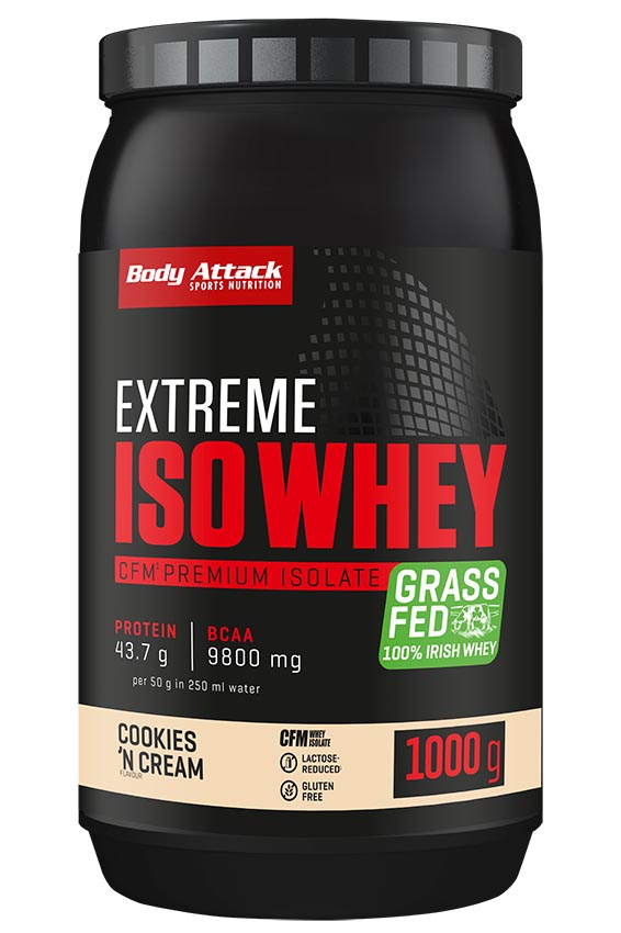Body Attack Extreme Iso Whey (1000g Dose) Cookies and Cream