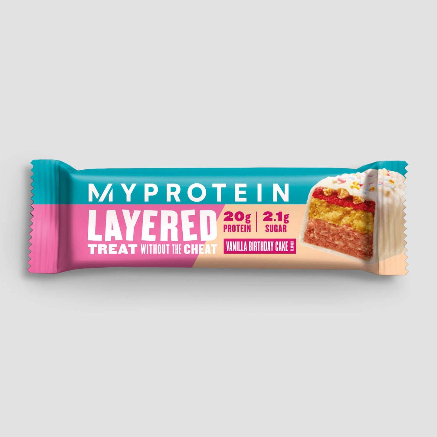 MyProtein Retail Layered Bar (60G) Vanilla Birthday Cake