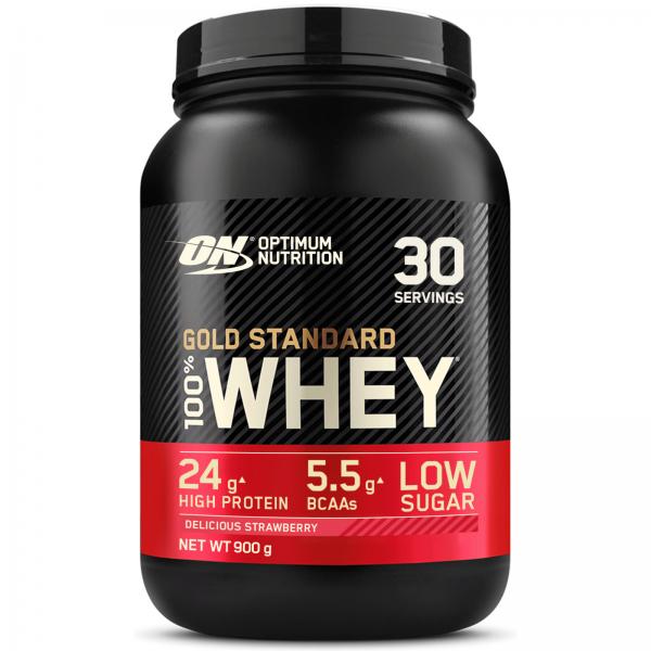 Optimum Nutrition 100% Whey Gold Standard (908g Dose)  Delicious Strawberry