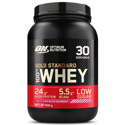 Optimum Nutrition 100% Whey Gold Standard (908g Dose) White Chocolate Raspberry