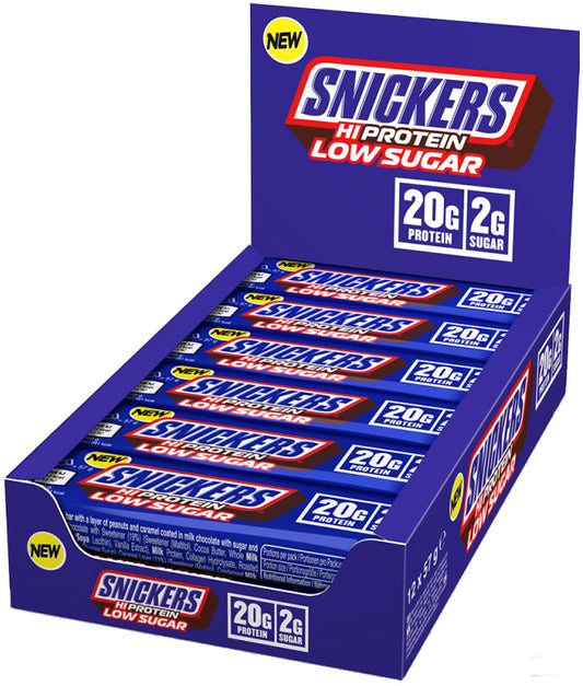 Snickers Hi Protein Low Sugar Bar (12 x 57G) Milk Chocolate