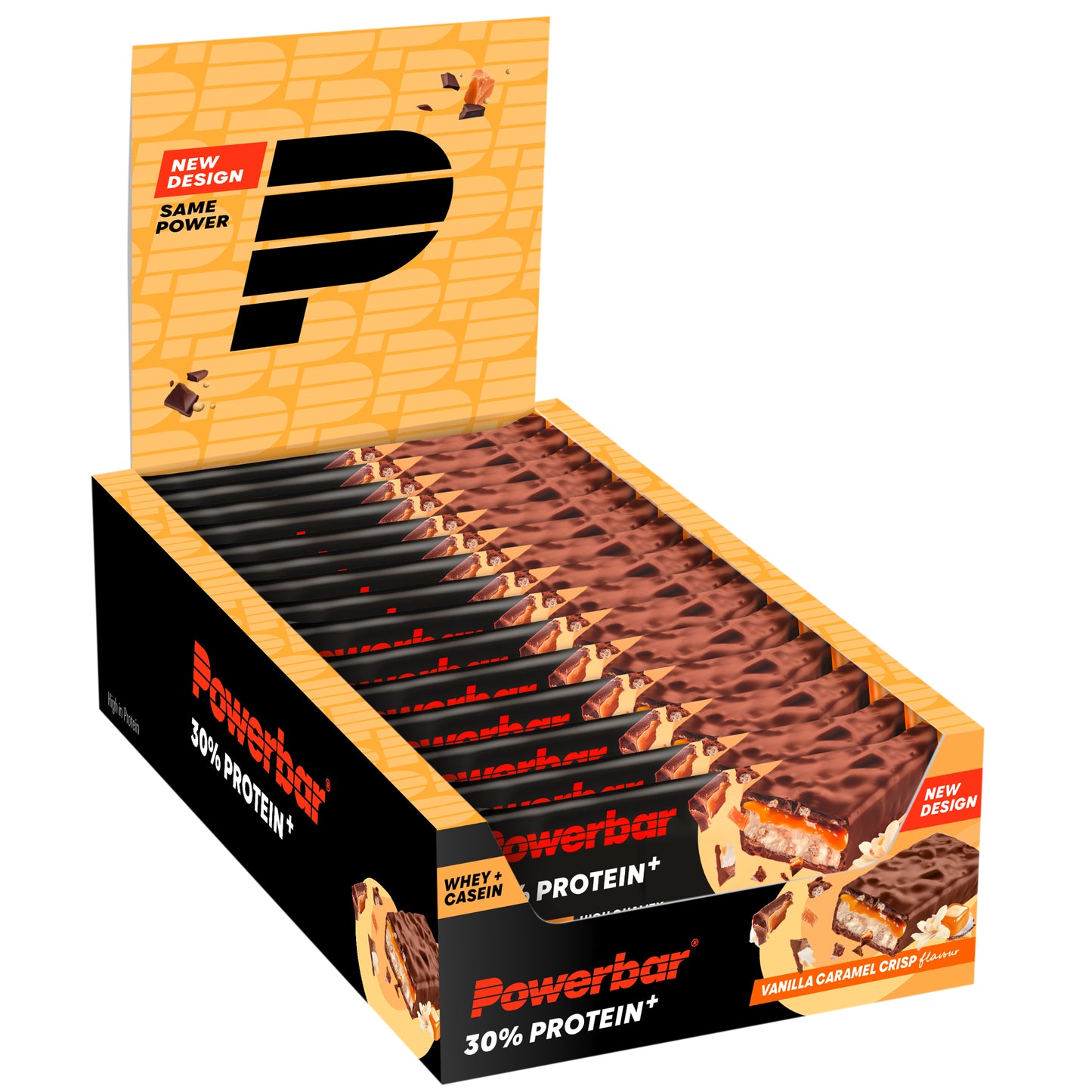 PowerBar 30% Protein Plus Bar (15 x 55g)  Vanilla & Caramel