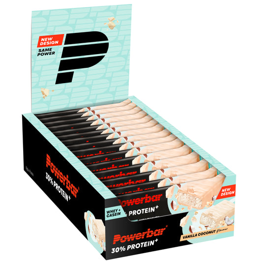 PowerBar 30% Protein Plus Bar (15 x 55g)  Vanille-Kokos