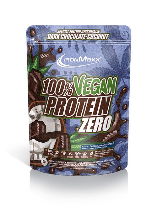 IronMaxx 100% Vegan Protein Zero (500g Beutel) Dark Chocolate Coconut