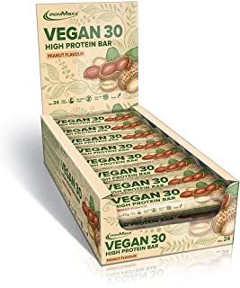 IronMaxx Vegan 30 High Protein Bar (24 x 35g) Peanut