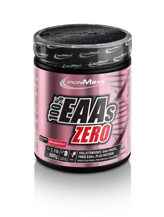 IronMaxx 100% EAAs Zero (500g Dose) Pink Grapefruit