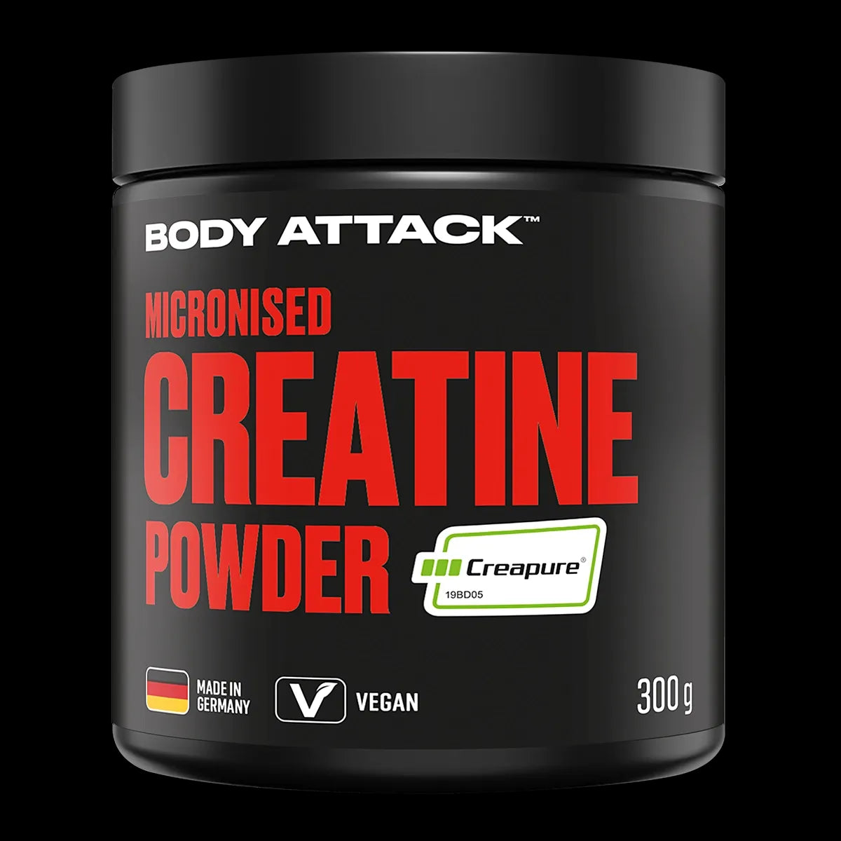Body Attack Micronised Creatine Powder (Creapure) (300g Dose) Neutral