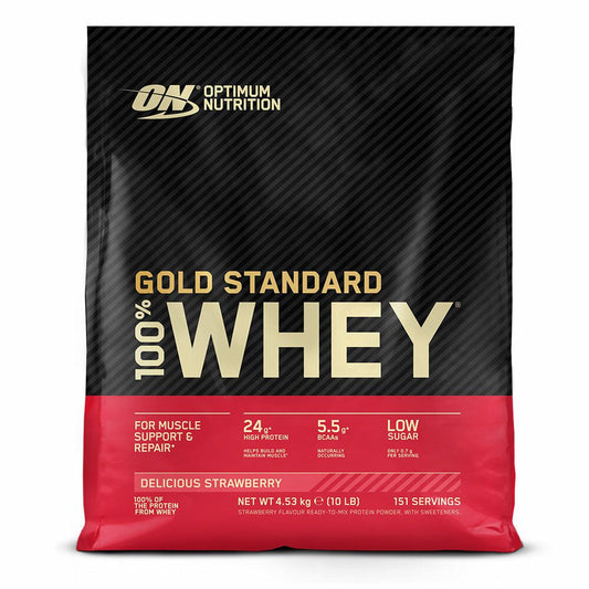 Optimum Nutrition 100% Whey Gold Standard (4540g Beutel) Delicious Strawberry