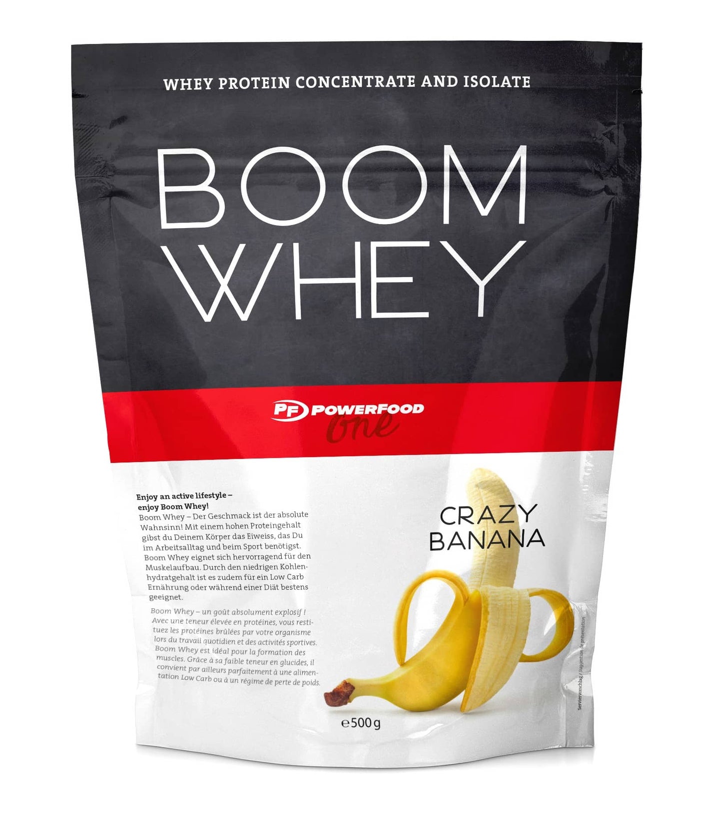PowerFood One Boom Whey (500g) Crazy Banana