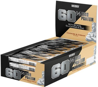 Joe Weider 60% Protein Bar. 24 x 45 g Riegel