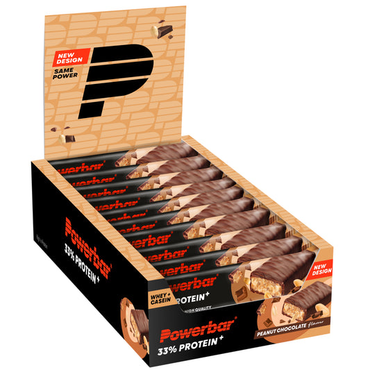 PowerBar 33% Protein Plus Bar (10 x 90g) Peanutbutter Chocolate
