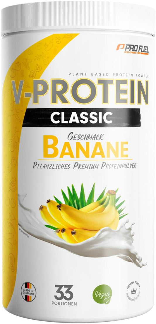ProFuel veganes V-Protein Pulver, 1000 g Dose, Banane
