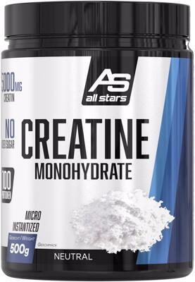 All Stars Creatin Monohydrate Pulver. 500 g Dose. Neutral