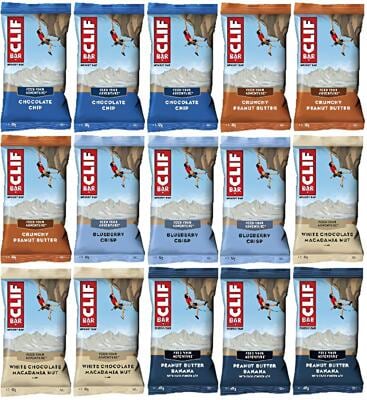 Clif Bar Mix Box. 15 x 68g Riegel. Gemischt