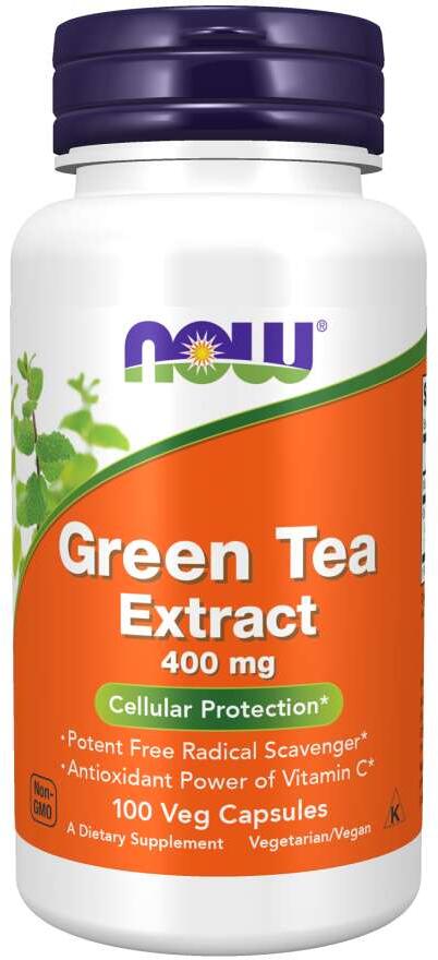 Now Foods Green Tea Extract 400 mg, 100 Kapseln