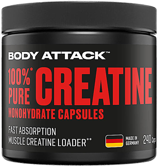 Body Attack 100% Pure Creatine, 240 Kapseln