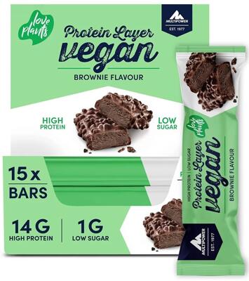 Multipower Vegan Protein Layer Bar. 15 x 55g Riegel