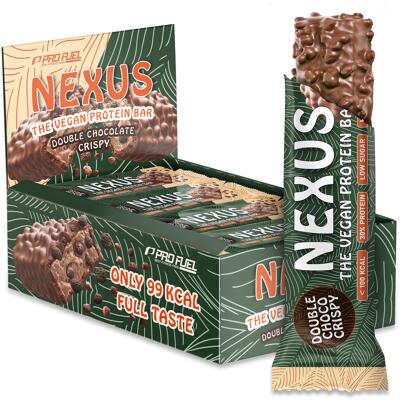 ProFuel Nexus Proteinriegel. 12 x 30 g Riegel. Double Chocolate Crispy
