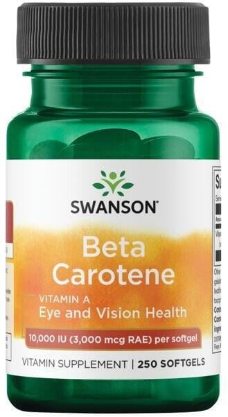 Swanson Beta Carotene 10.000 IU, 250 Softgel-Kapseln