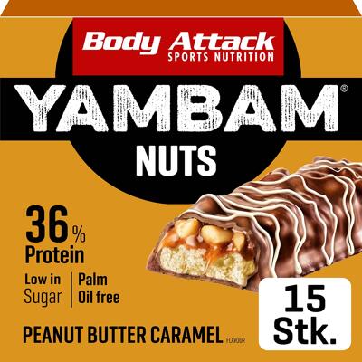 Body Attack Yambam Nuts. 15 x 55 g Riegel