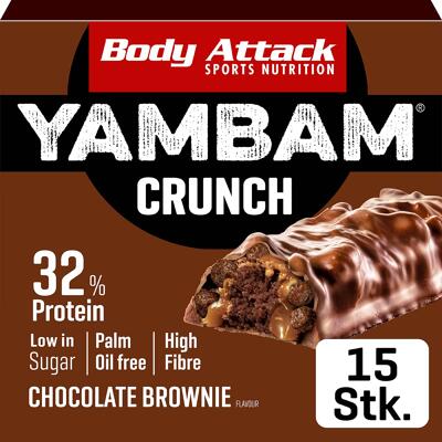 Body Attack Yambam Crunch. 15 x 55 g Riegel