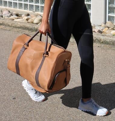 Forma Fisico Vintage Weekender Reisetasche Sporttasche Leder mit Schuhfach