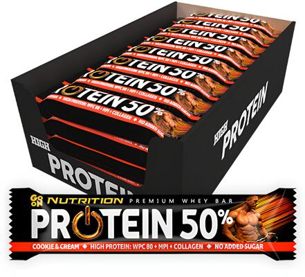Go On Nutrition Protein Bar 50%. 24 x 40 g Riegel. Cookies & Cream