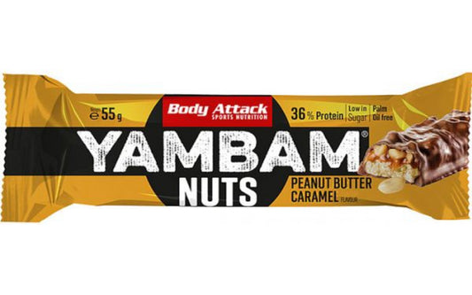 Body Attack YamBam Nuts Bar (55G) Peanut Butter Caramel