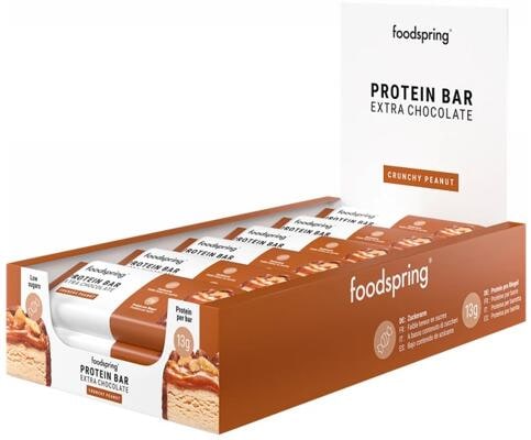 Foodspring Protein Bar Extra Chocolate. 12 ◊ 45 g Riegel