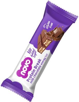 Novo Nutrition Protein Break Bar. 1 x 21.5 g Riegel. Milk Chocolate