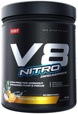 Vast V8 Nitro Zero Caffeine Pre Workout