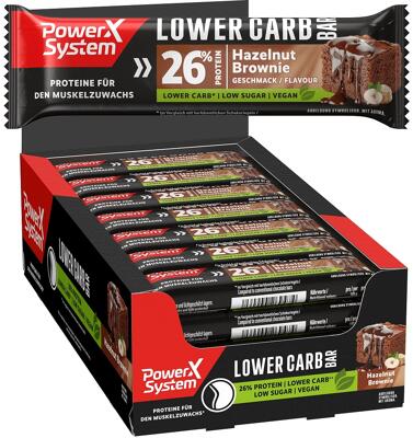 Power System Lower Carb Bar. 28 x 40 g Riegel