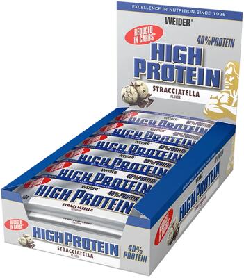Weider 40% High Protein Bar. 24 x 50 g Riegel