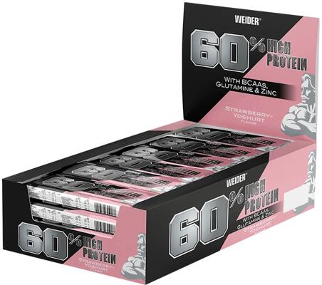 Joe Weider 60% Protein Bar. 24 x 45 g Riegel
