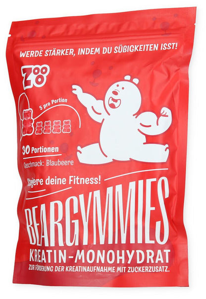 Zooo Nutrition Beargymmies – Creatine Gummies, 450 g Beutel, Blaubeere