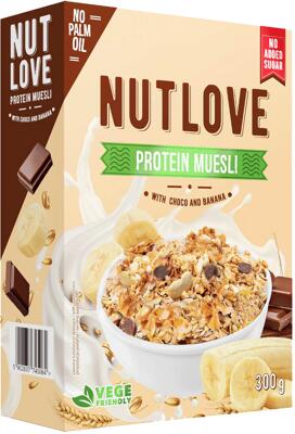 Allnutrition Nutlove Protein M¸sli. 300 g Packung. With Choco and Banana
