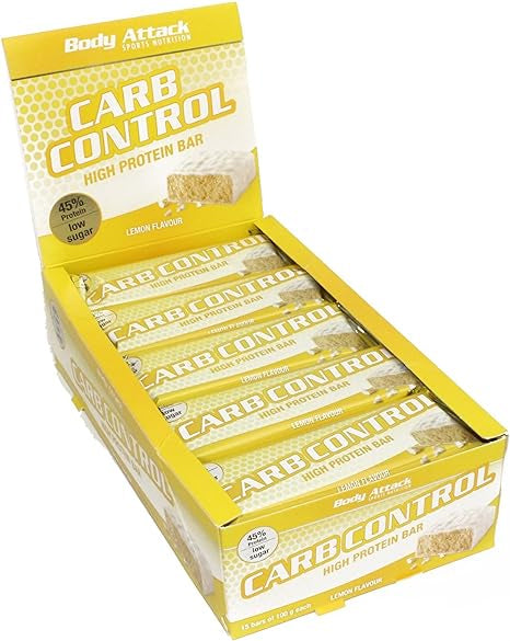 Body Attack Carb Control (15x100g Riegel)  Lemon-Quark